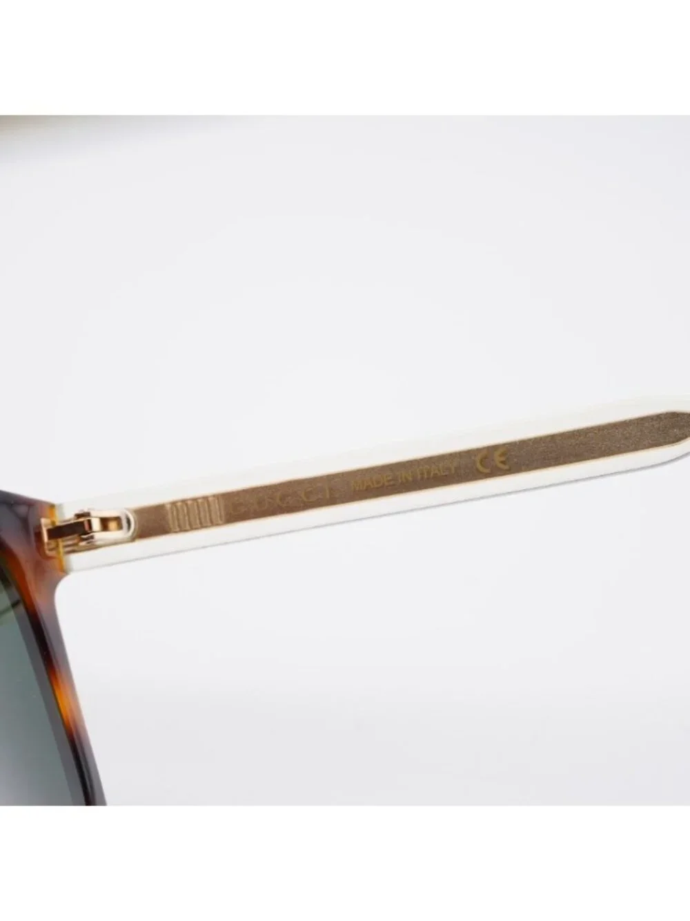 Gucci GG0558S 003 Sunglasses Havana Rectangle Frame, Green Lenses